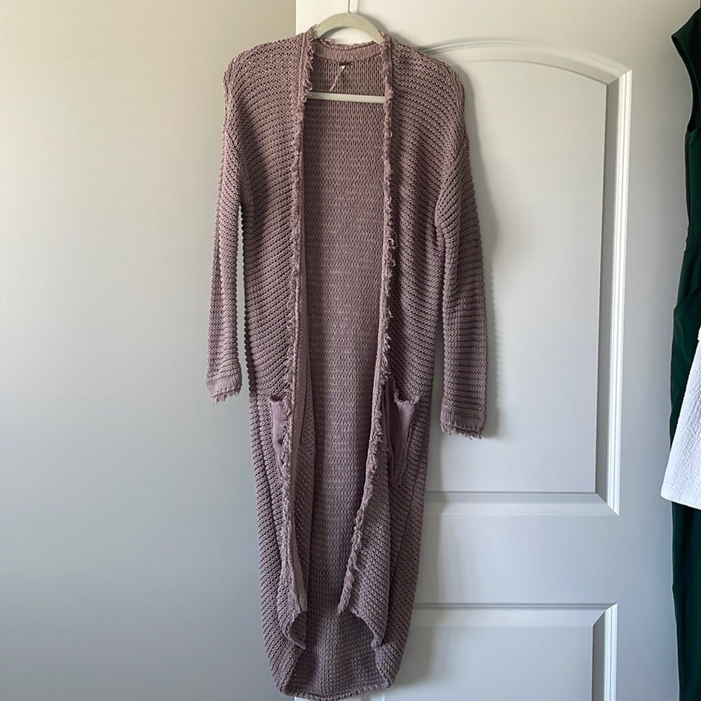 Free People light purple duster XS